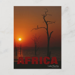 Afrika Lake Kariba Solnedgång Postkort Vykort