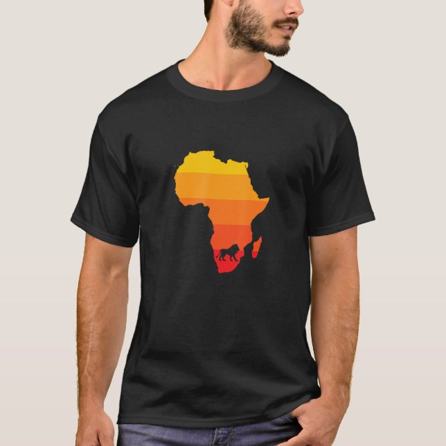 Afrika Lejon Zoo Predator Kung Safari T Shirt (Framsida)
