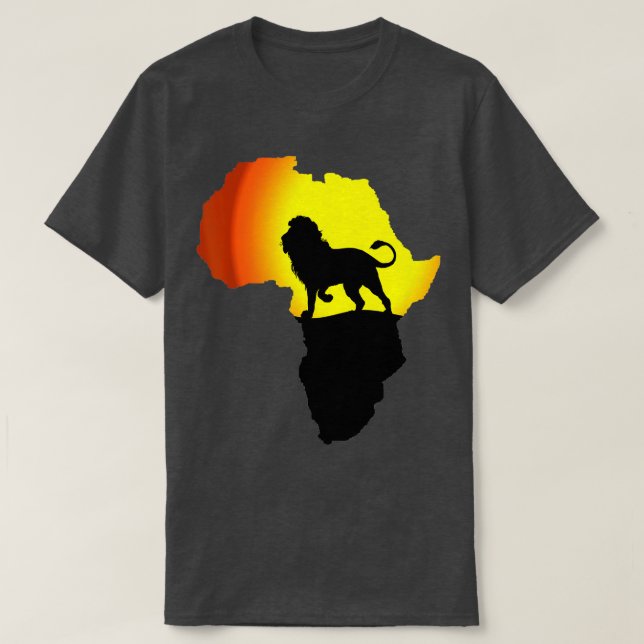 Afrika Lejona syddjur Karta Pappa Stora fem Safari T Shirt (Design framsida)