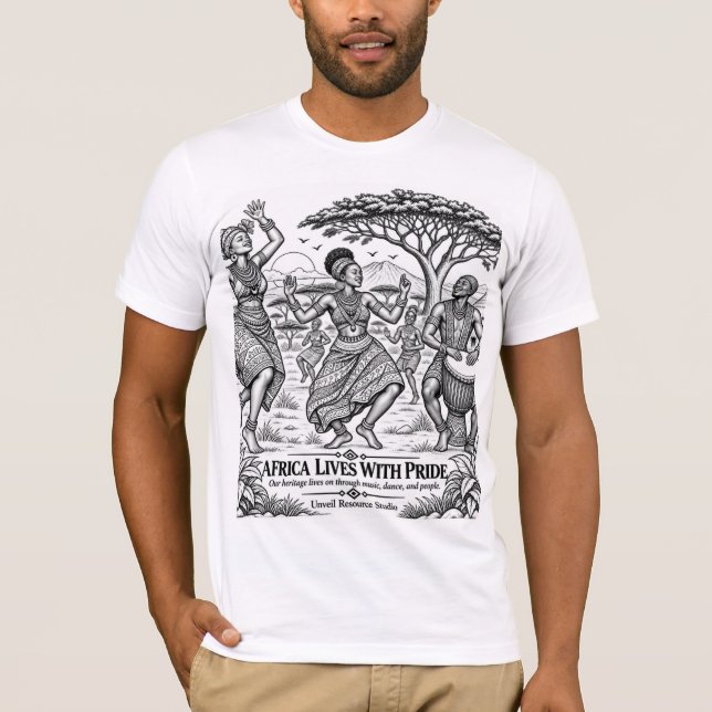 Afrika lever med stolthet t shirt (Framsida)