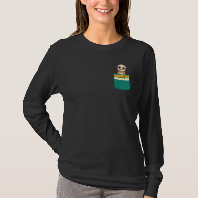 Afrika Mangust  Fickdjur Söt Mangust T Shirt (Framsida)