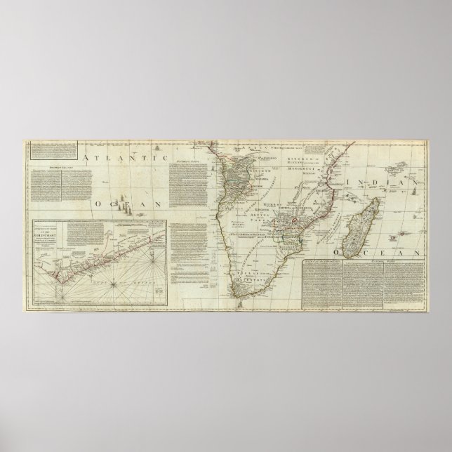 Afrika, med all stater, kungadömen poster (Framsidan)