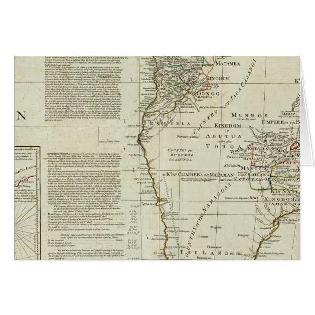 Afrika, med alla dess stater, kungar hälsningskort (Framsidan Horizontal)