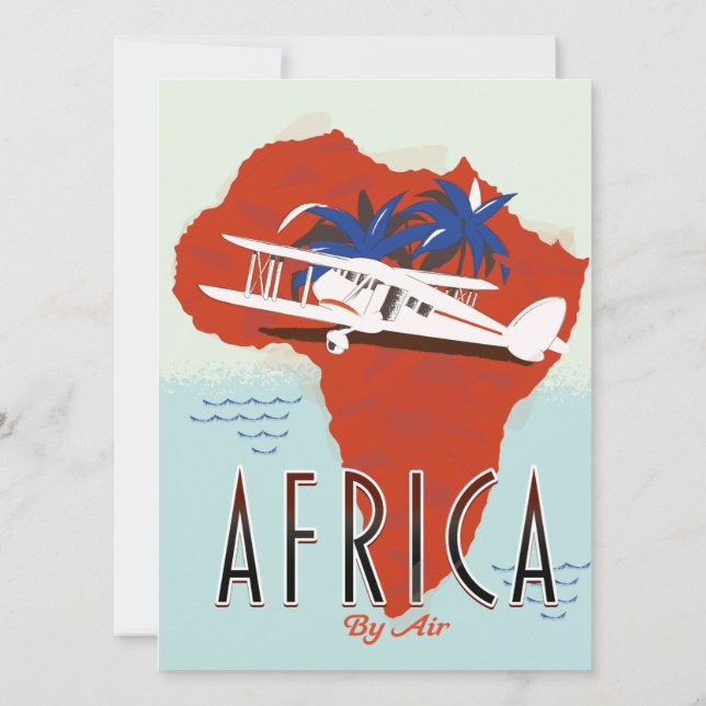 Afrika med flyg resaffisch (Baksida)