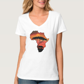 Afrika med Rhinoceros T Shirt