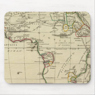 Afrika med skisserade gränser musmatta
