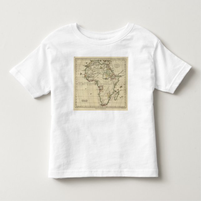 Afrika med skisserade gränser t shirt (Framsida)