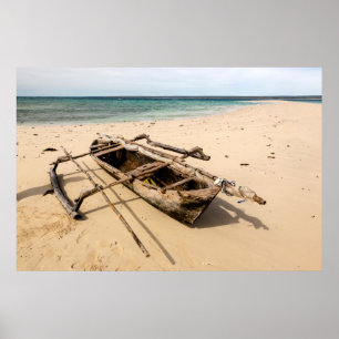 Afrika, Moçambique, Mogundula-ön Poster