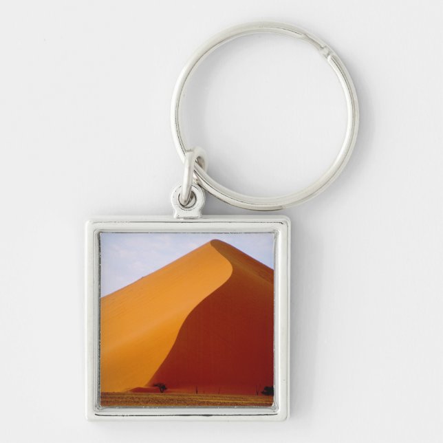 Afrika, Namibia, Naukluft National Park, 2 Fyrkantig Silverfärgad Nyckelring (Framsidan)