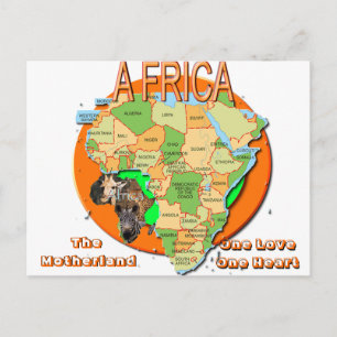 AFRIKA NEW, afrika, Motherland, One Kärlek ... Vykort