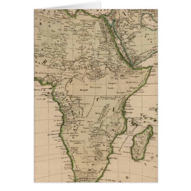 Afrika och Asien Hälsningskort (Framsidan)