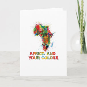Afrika och Färg Kort