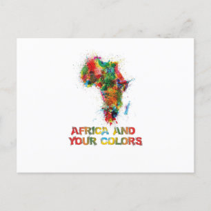 Afrika och Färg Vykort