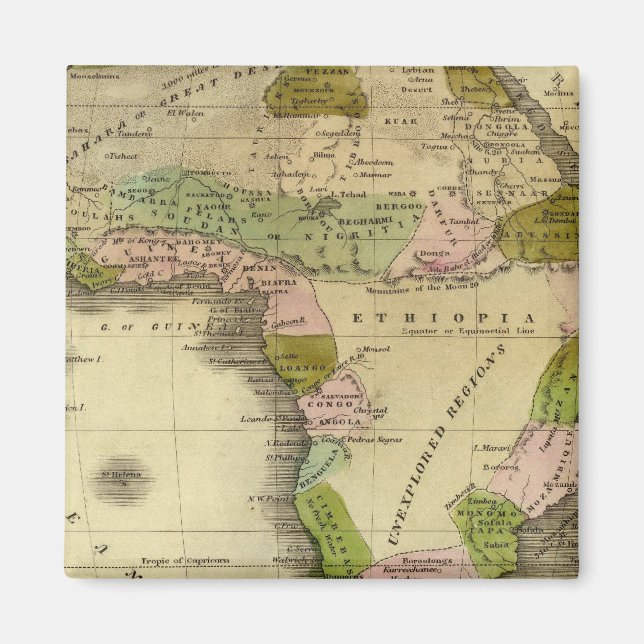 Afrika Olney Karta Magnet (Framsidan)