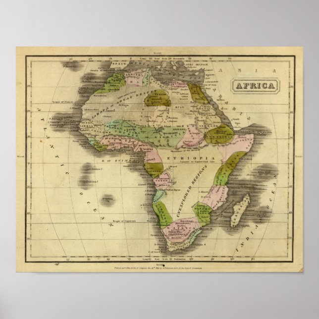 Afrika Olney Karta Poster (Framsidan)