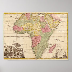 Afrika omkring 1725 poster