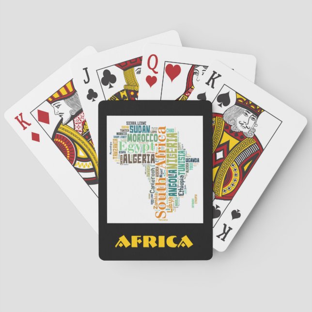 Afrika Ord Art Casinokort (Baksidan)