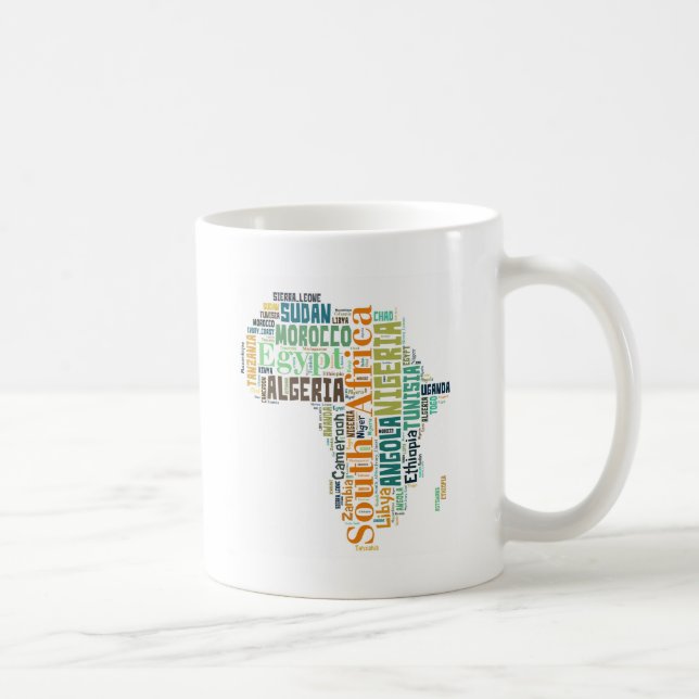 Afrika Ord Art Kaffemugg (Höger)