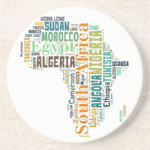 Afrika Ord Art Underlägg Sandsten