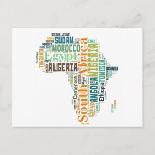 Afrika Ord Art Vykort