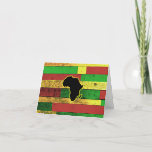 Afrika på träskivor tack kort