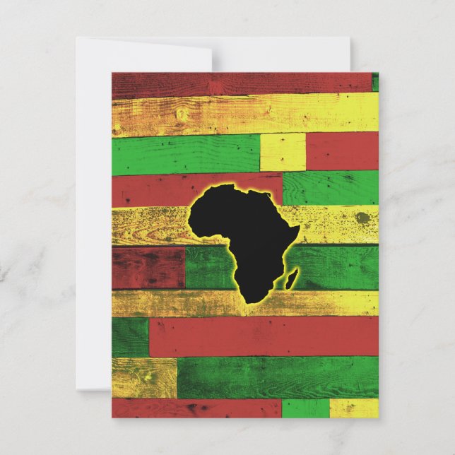 Afrika på träskivor tack kort (Framsida)