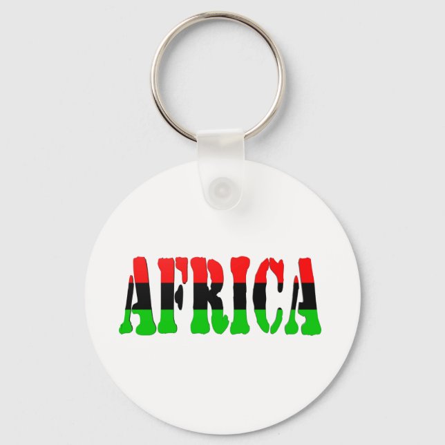 Afrika Panafrikanska Flagga Nyckelring (Framsida)