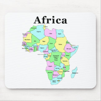 Afrika - politisk karta musmatta