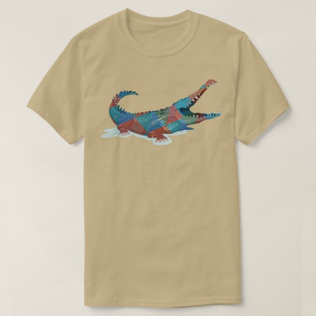 Afrika Predator Zoo Keeper Crokodile T Shirt (Design framsida)