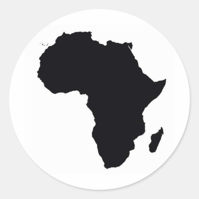 Afrika Proud Runt Klistermärke (Framsida)