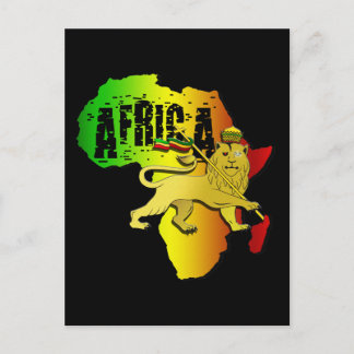 Afrika Reggae Rasta African Continent Judah Lejon Vykort