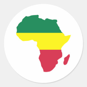 Afrika Reggae Runt Klistermärke