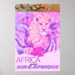 Afrika Resa Poster Air Afrique Print Afrikansk Kon