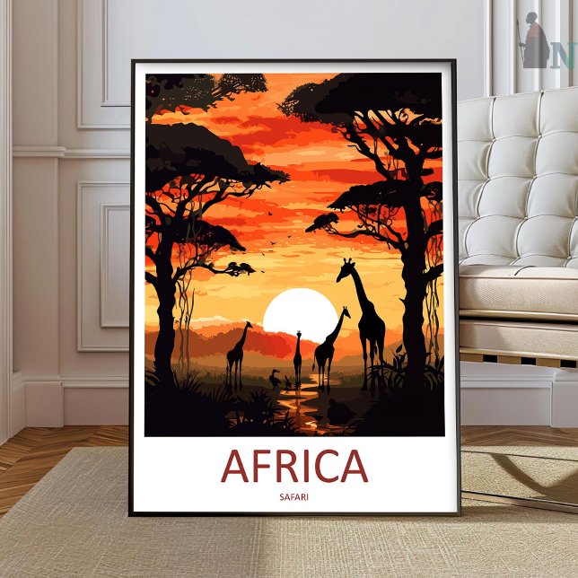 Afrika Resa Tryck Väggkonst Afrika Vägghängning (Skapare uppladdad)