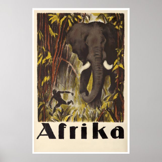 Afrika Resaaffisch Affisch Afrikansk Konst Djungel (Framsidan)