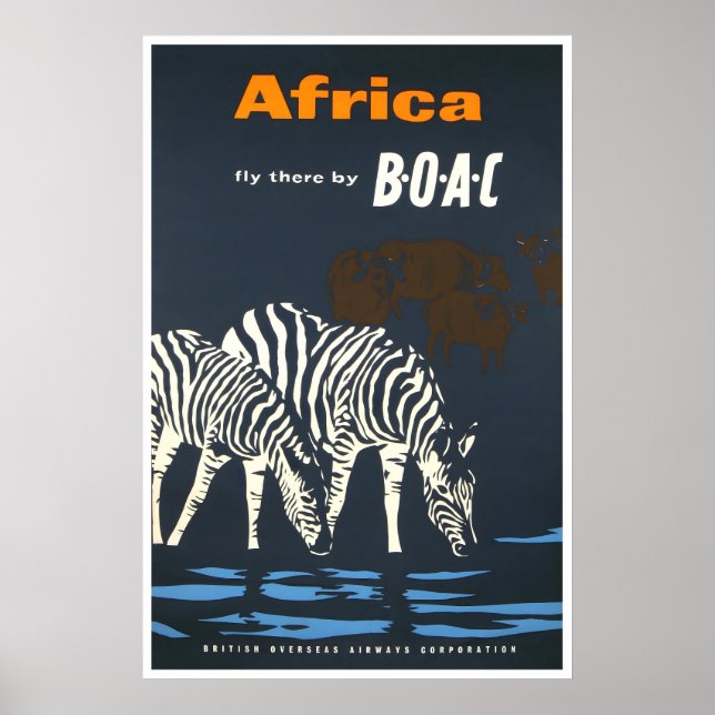 Afrika Resaaffisch African Safari Art Retro Prin Poster (Framsidan)