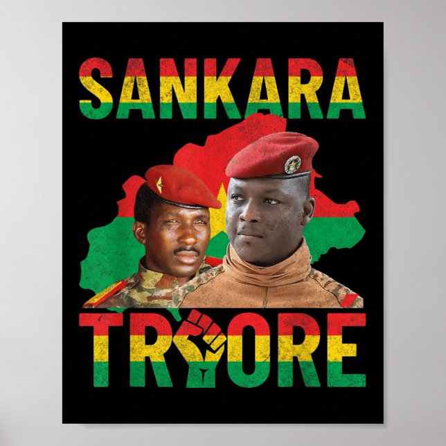Afrika Resistance Thomas Sankara Burkina Faso Ibra Poster (Framsidan)