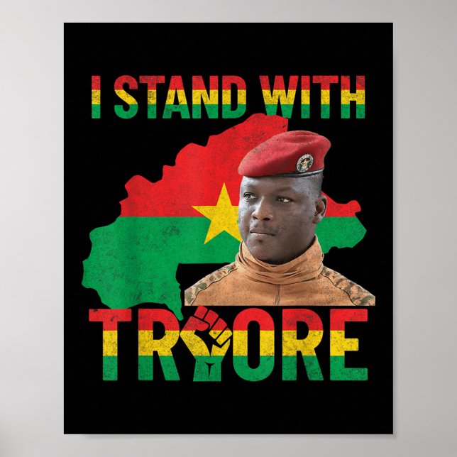 Afrika Resistance Thomas Sankara Burkina Faso Ibra Poster (Framsidan)