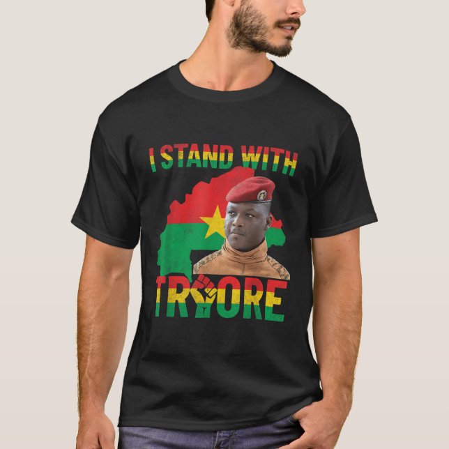 Afrika Resistance Thomas Sankara Burkina Faso Ibra T Shirt (Framsida)