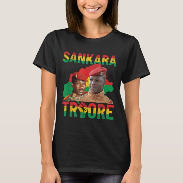 Afrika Resistance Thomas Sankara Burkina Faso Ibra T Shirt (Framsida)