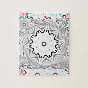 Afrika Rosa Cyan-geometri Pussel