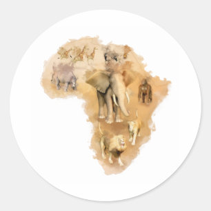 Afrika Runt Klistermärke