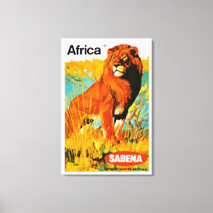 Afrika~ Sabena Canvastryck