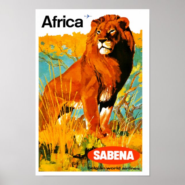 Afrika ~ Sabena Poster (Framsidan)