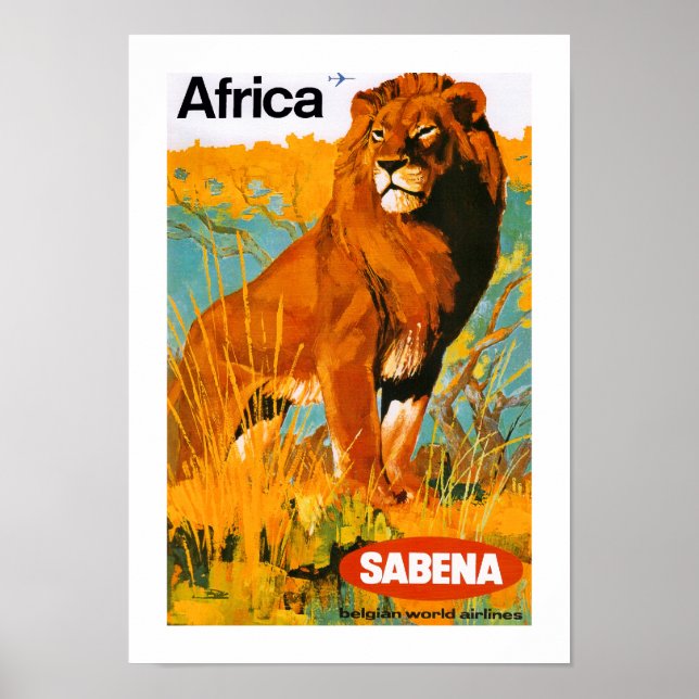 Afrika ~ Sabena Poster (Framsidan)