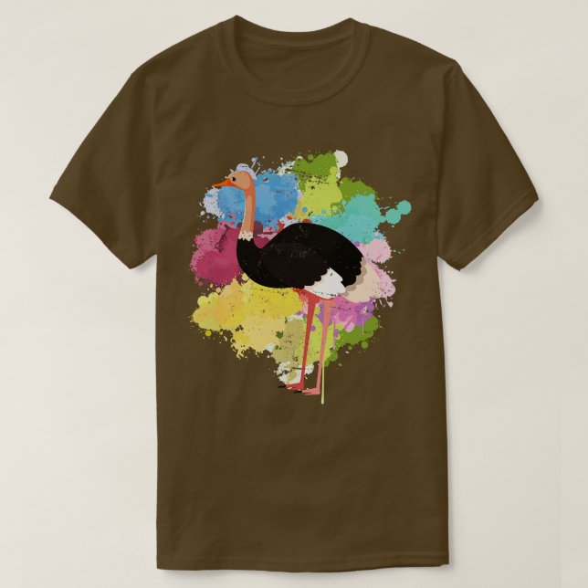 Afrika Safari Bird Ostrich T Shirt (Design framsida)