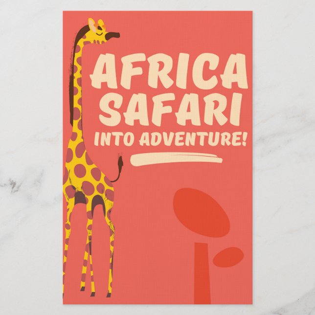 Afrika Safari In i Äventyret! Brevpapper (Framsida)