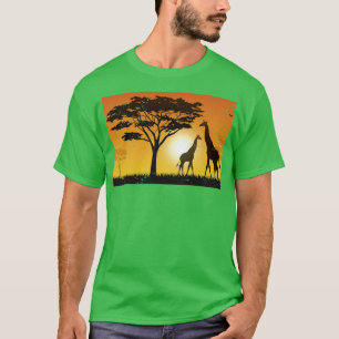 Afrika Safari Savannah Giraffe T Shirt