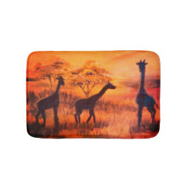 Afrika Safari Steppe Giraffen Badvorleger Badrumsmatta