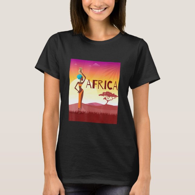 Afrika Safari Vilda djur Cute Novelty 5 T Shirt (Framsida)
